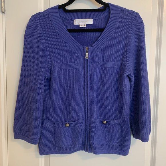 Mac&Jac Lilac/Purple zip up cardigan, M - Picture 1 of 3